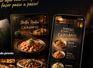 Exemplo visual ilustrativo de um cardápio digital